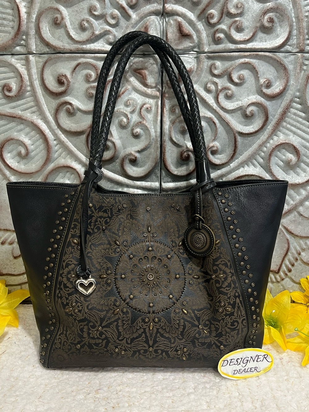BRIGHTON Ferrara Rafaela Medallion Tote Bag VGC!